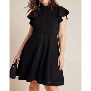 Anthropologie Maeve ‘Deena’ Black Mini Dress Size Small